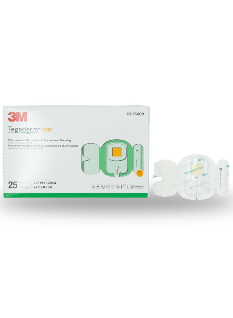 ثري ام قطعة واحدة  فقط  من 3M تيجاديرم CHG كلورهيكسيدين غلوكونات IV. ضمادة تأمين، 16605R HG 7 × 8.5 سم، 3M - Image 5