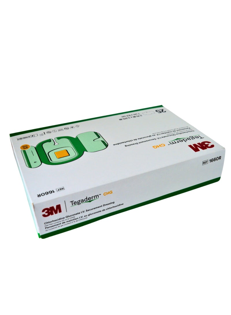 ثري ام قطعة واحدة  فقط  من 3M تيجاديرم CHG كلورهيكسيدين غلوكونات IV. ضمادة تأمين، 16605R HG 7 × 8.5 سم، 3M - Image 4