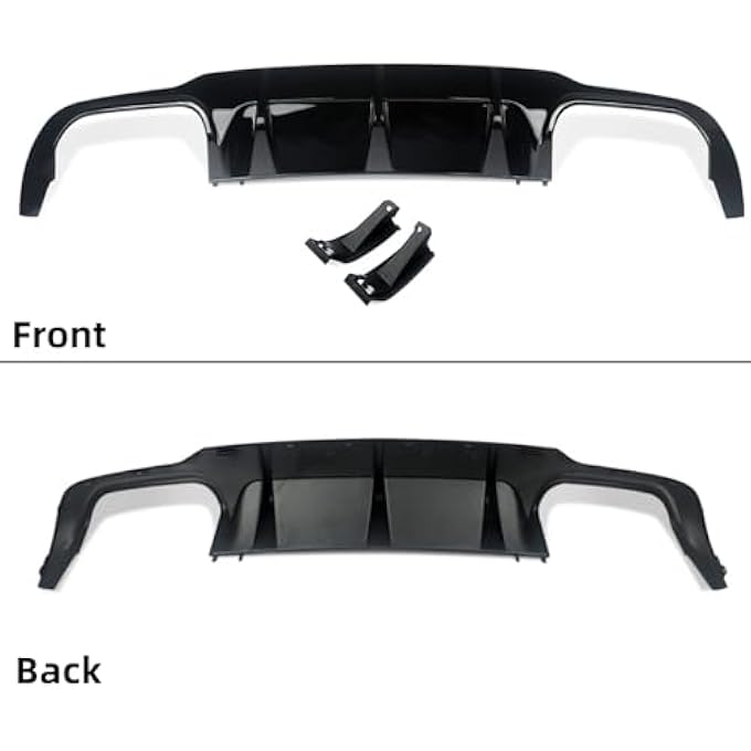 NeespoC Rear Diffuser Fit for Mercedes C-Class 2012-2014 C204/ W204/ C250/ C300/ C350/ C63 (Sport Model Only), Dual-Sided Exhaust One Out Rear Bumper Lower Lip Splitter Exterior Accessories - Image 5