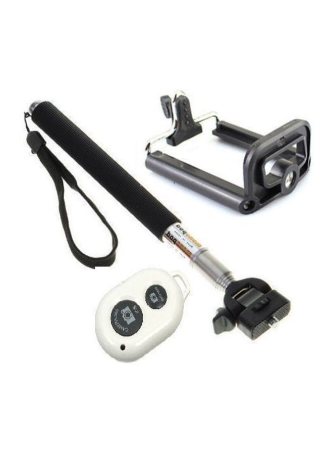 NIBEMINENT Monopod Selfie Stick With Bluetooth Remote Control Black  - Image 2