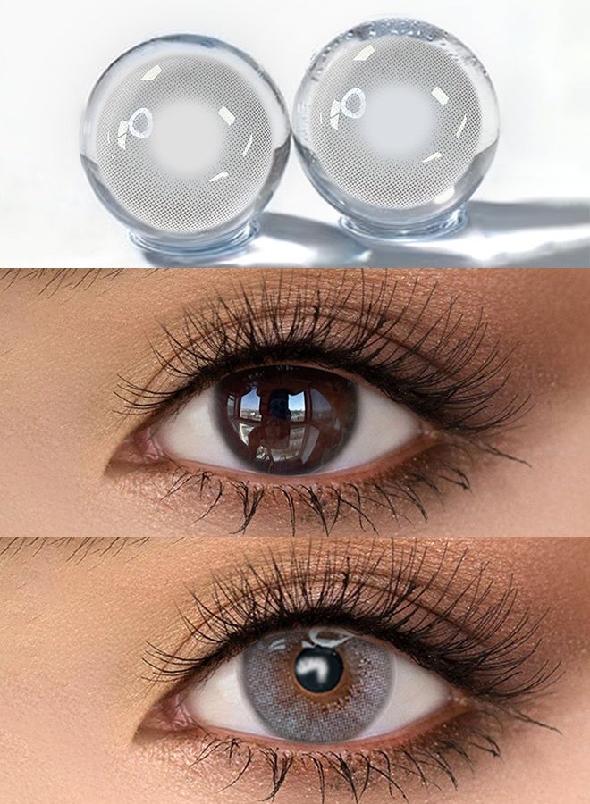 عيون غامضة عدسات مِستِك آيز التجميلية الملوّنة بولار لايتس رمادي 14.20 ملم لمدة 6 أشهر للاستخدام اليومي - Image 4