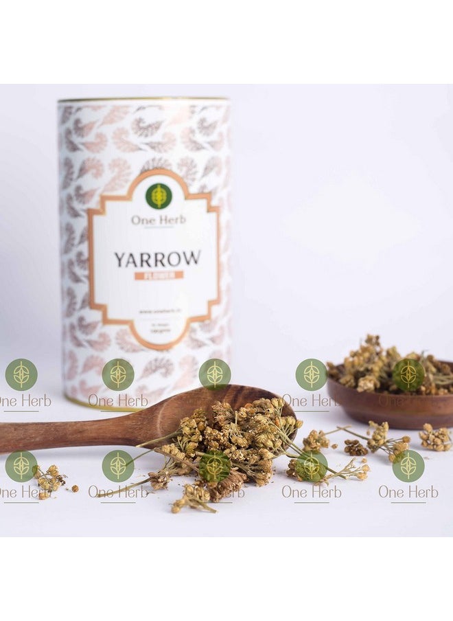 The Indian Chai One Herb - Yarrow Flower Tea 100g for Anxiety, Digestive Distress, Cold & Fever and Skin.  - Image 3