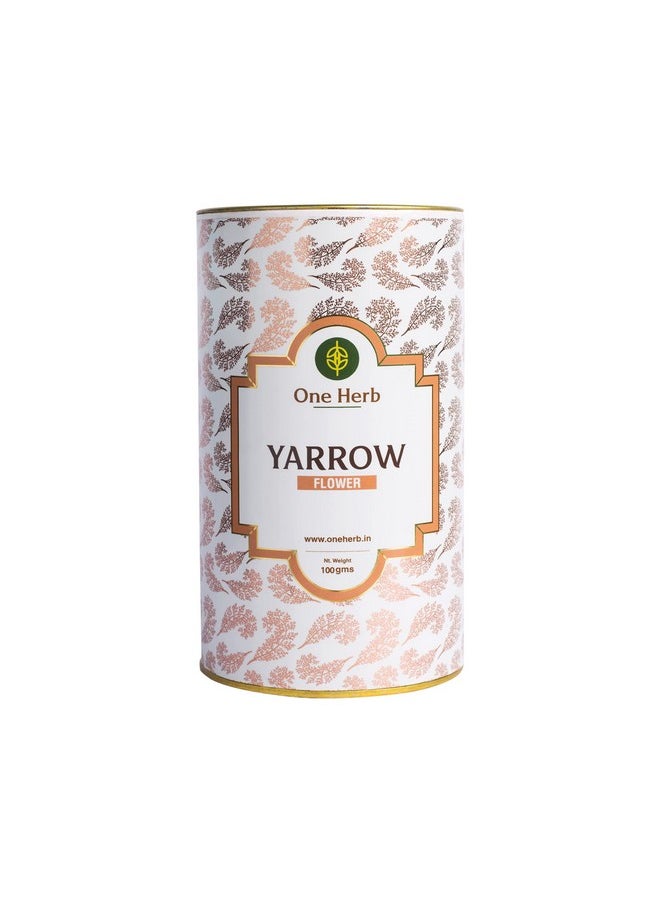 The Indian Chai One Herb - Yarrow Flower Tea 100g for Anxiety, Digestive Distress, Cold & Fever and Skin.  - Image 1