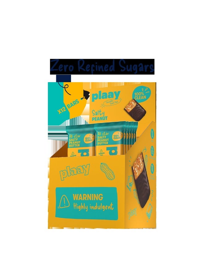 Plaay Salty Peanut Chocolate Bar 12 x 35g - Image 1