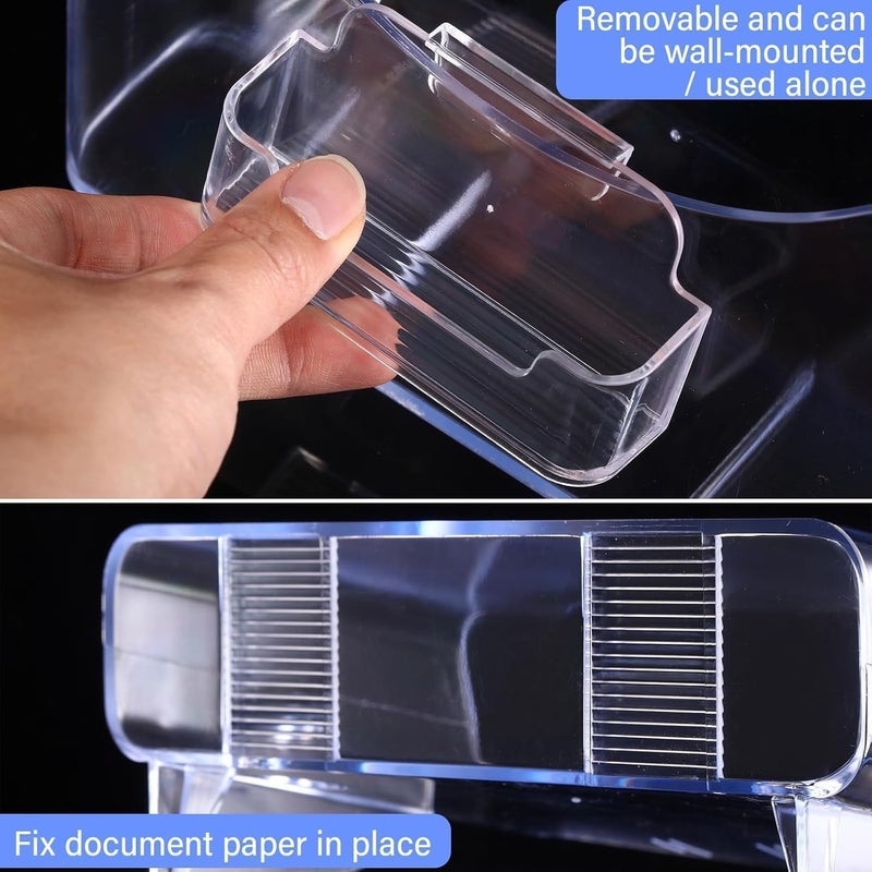 Al Raied ARS® 2 Set Acrylic Brochure Holder with Removable Card Slot – 8.5x11 Inch Clear Flyer & Magazine Display Stand - Image 4
