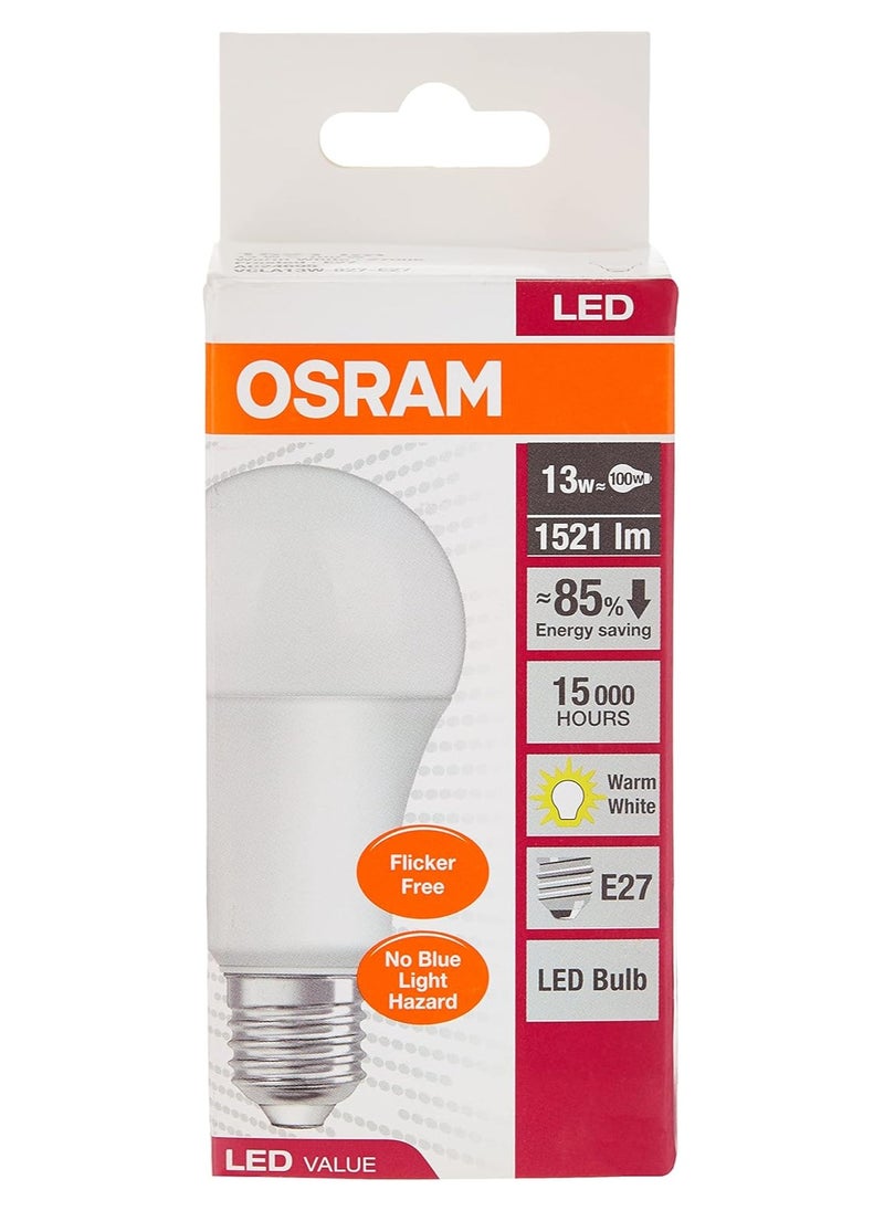 أوسرام مصباح LED كلاسيكي من OSRAM، إضاءة دافئة، 13 واط، برغي غير لامع، OLED-CLA-13W-WW-FS  - Image 3