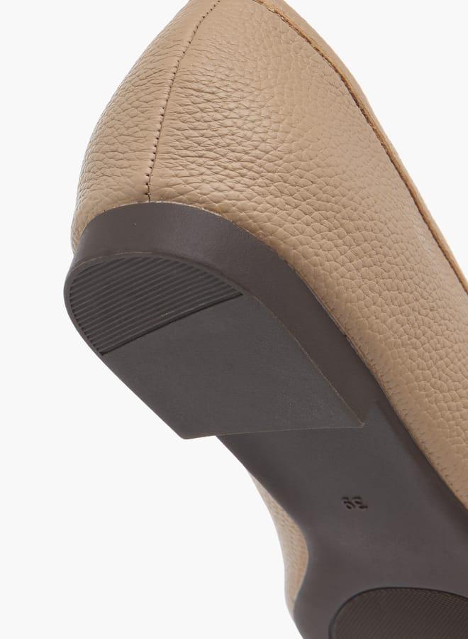 Celeste Women's Solid Slip-On Loafers with Charm Detail - Image 5