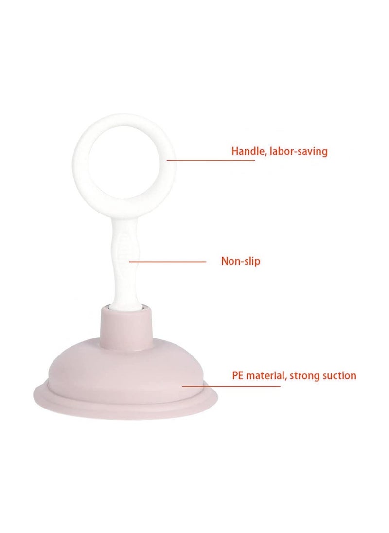 SYOSI - Mini Hand Drain Sink Plunger, Small Force Pump Helper Unclogger Tool Clog Remover for Bathrooms, Kitchens, Sinks, Baths, and Showers (Pink, 4.13×6.5Inch) - Image 1