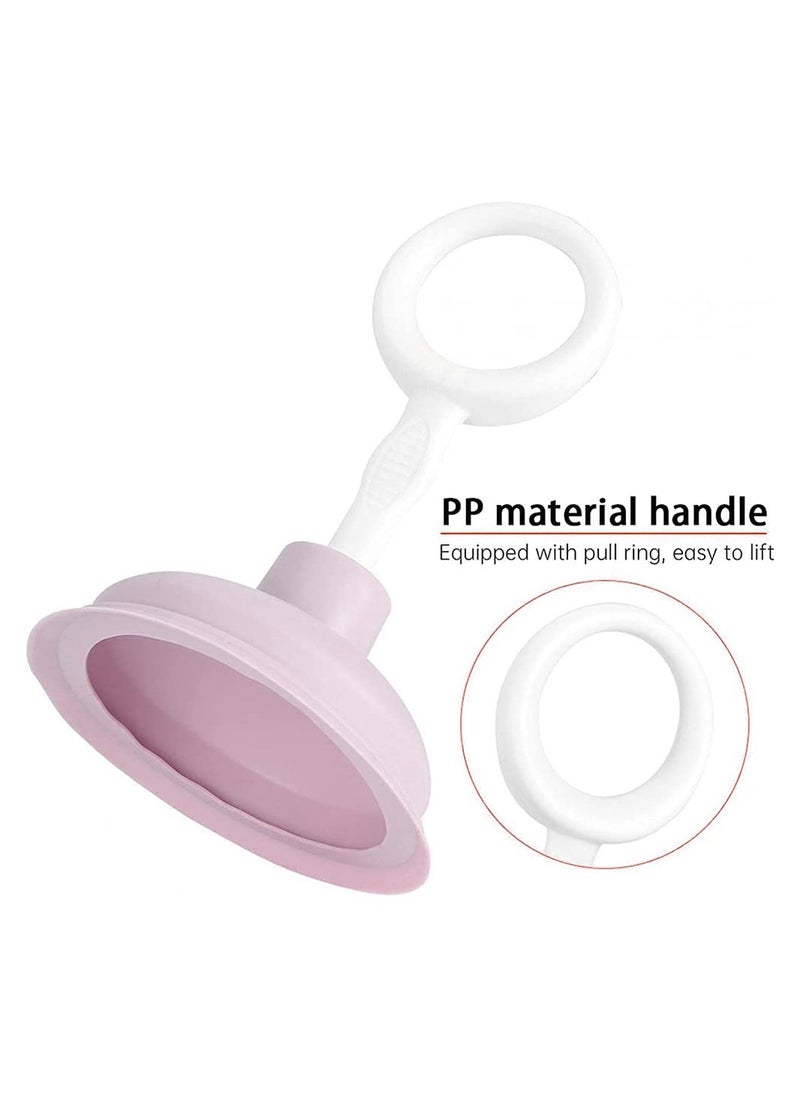 SYOSI - Mini Hand Drain Sink Plunger, Small Force Pump Helper Unclogger Tool Clog Remover for Bathrooms, Kitchens, Sinks, Baths, and Showers (Pink, 4.13×6.5Inch) - Image 1