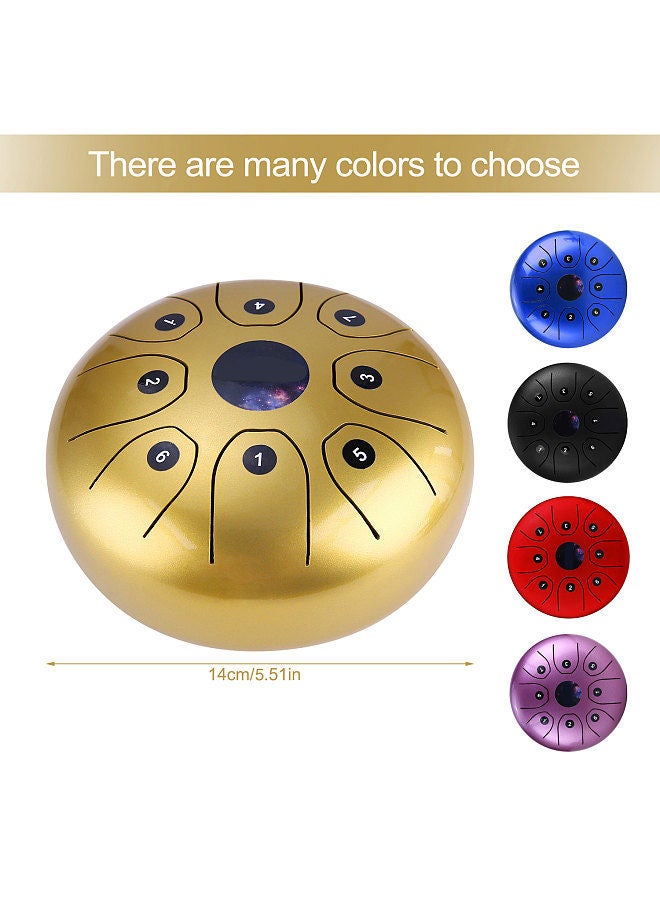 Generic 5.5 Inches Mini Steel Tongue Drum 8 Notes C-Key Handpan Drum Steel Pocket Drum Percussion Instrument with Mallets Carry Bag for Meditation Yoga Zazen Musical Education - Image 5