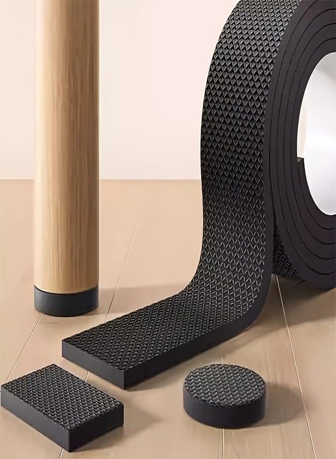 ENZAMOL EVA DIY Furniture Pads Floor Protector Strip Chair Leg Floor Protector Chair Leg Protector Cap Chair Protector For Legs Chair Protector For Legs 6mm Thicken EVA Foam Anti-Slip Textured Surface - Image 1