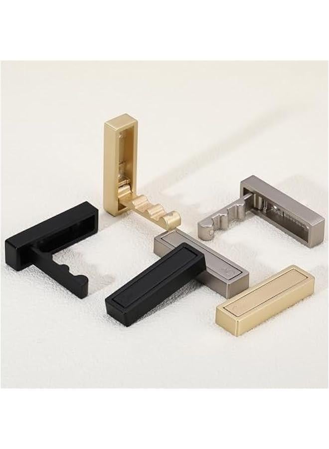 خطافات حائطية مقابلة للطي، مجموعة من 4 خطافات ل المعاطف والمناشف، قوية مزودة بأجهزة تثبيت، متينة وذهبية المظهر (4، ذهبي مصقول) - Image 3