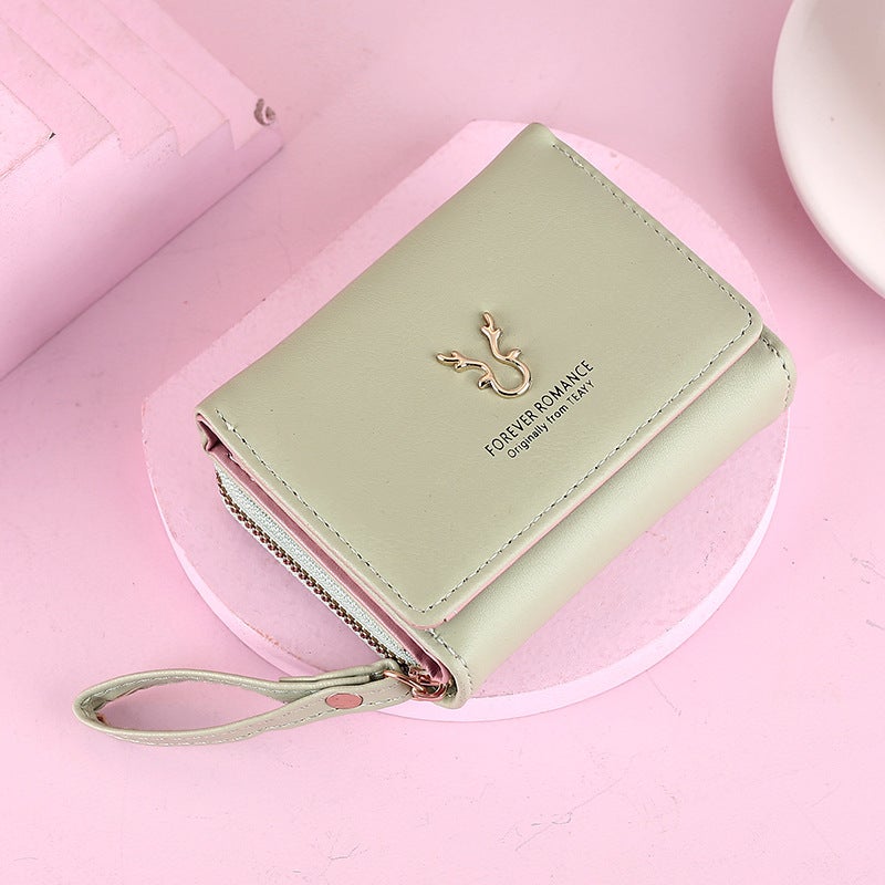 Multifunctional Solid Color PU Leather Wallet, RFID Blocking Design Portable Daily Storage Purse for Cards Cash Coin Business Use - Image 1
