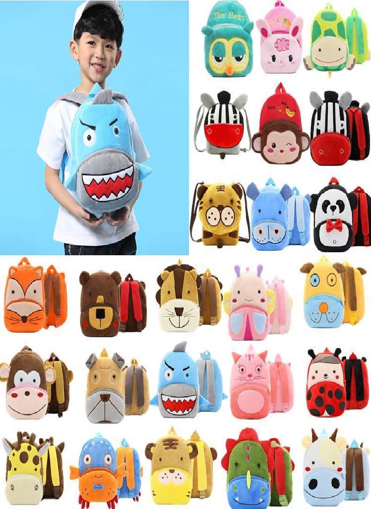 Eckek - Cute Baby Kids Student Cartoon Animal Backpack Children Girls Boys Toddlers Rucksack School Bag Gift - Image 1