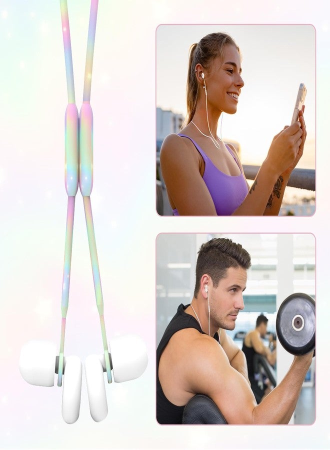 Kasiden Earplug Lanyard with Magnetic Tug-Resistant Safety Cord, Flexible Silicone Lanyard with Most Earplugs with Removable Tips Compatible(Rainbow) - Image 3