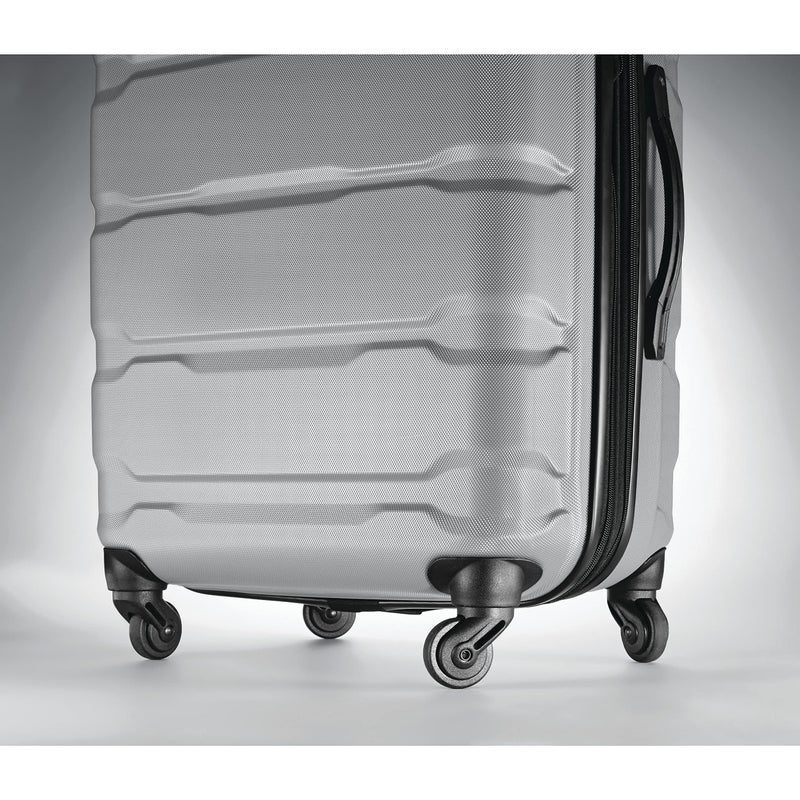 Samsonite Omni PC Hardside Expandable Luggage with Spinner Wheels, Silver, Checked-Medium 24-Inch - Image 3