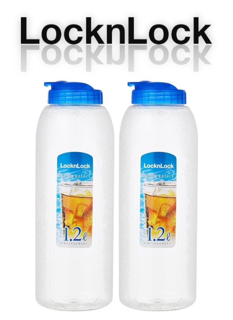 LOCK & LOCK LocknLock Aqua 1.2 Liter Water Bottle Set (2pc) - BPA-Free, Durable & Perfect for Outdoor Adventures 