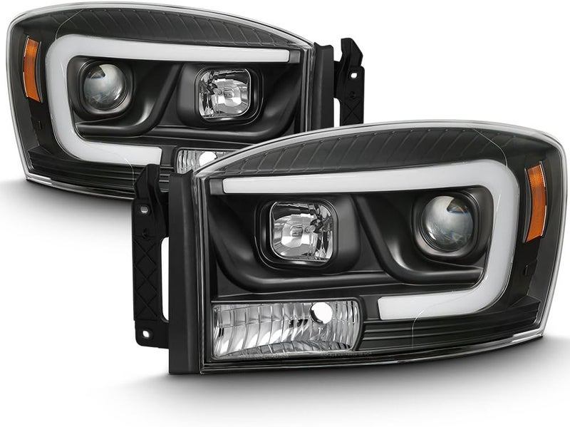 AKKON LED Daytime Running Lamp Bar Projector Headlights for 2006-2008 Dodge RAM 1500 & 2006-2009 Dodge RAM 2500/3500 - Black Combo - Image 2