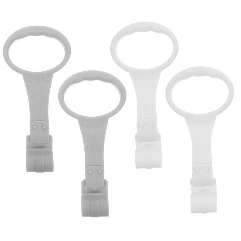 Portable Safety Stand Rings For Walking Exercise Arm Strength Training Gray White - Image 2