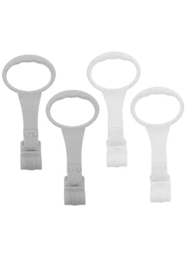 Portable Safety Stand Rings For Walking Exercise Arm Strength Training Gray White - Image 1