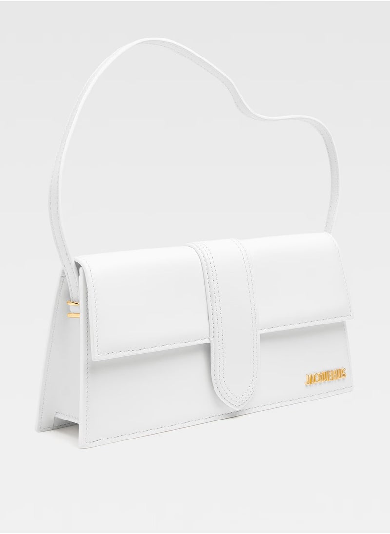 JACQUEMUS Jacquemus The Bambino Long Flap Bag, Women's Hand Bag, Women's Shoulder Bag, Women's Tote Bag, Women's Travel Bag, White-28cm  - Image 3