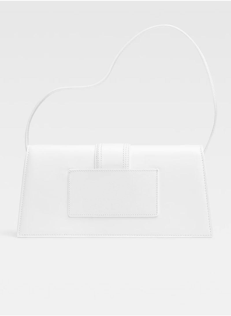 JACQUEMUS Jacquemus The Bambino Long Flap Bag, Women's Hand Bag, Women's Shoulder Bag, Women's Tote Bag, Women's Travel Bag, White-28cm  - Image 4