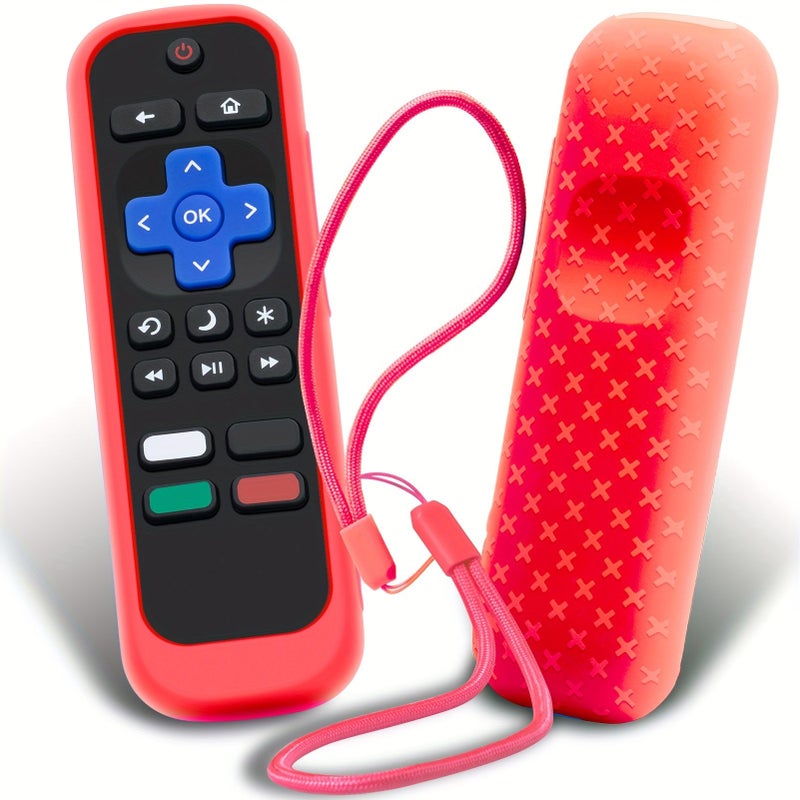 4 Piece Set Roku TV Remote Cover Silicone Sleeve Case with Lanyard Glow in the Dark Luminous Sky Blue Luminous Purple Luminous Green Luminous White Compatible with TCL Hisense Roku TV Streaming Stick 4K 4K Plus Voice Remote Universal Protective Battery Cover Replacement 2022 Model No Battery Included - Image 3