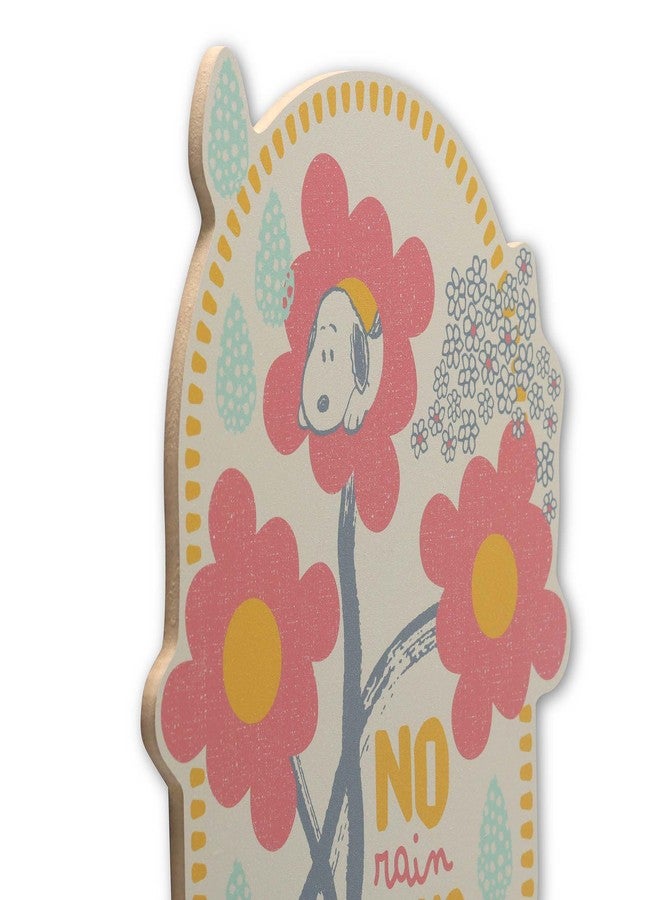 Open Road Brands Peanuts Snoopy No Rain No Flowers Wood Wall Decor - Adorable Snoopy Wall Art for Home or Nursery - Image 4