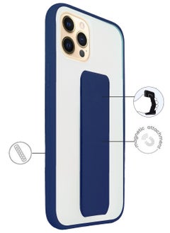 LNKOO Hand Grip With Anti-shock Case Cover For Apple iPhone 12/12 Pro Blue  - Image 5