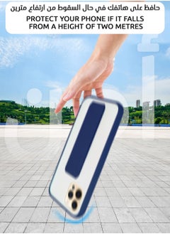 LNKOO Hand Grip With Anti-shock Case Cover For Apple iPhone 12/12 Pro Blue  - Image 2
