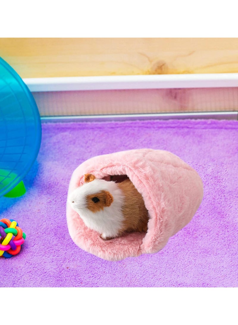 GGOOT 2pcs Hamster Winter Warm Bed House Hideout Fleece Small Pet Sleeping Cave Plush Hut Small Animals Mini Cave Cozy Sofas Cushion for Hedgehog Rat Rabbit Chinchilla - Image 4
