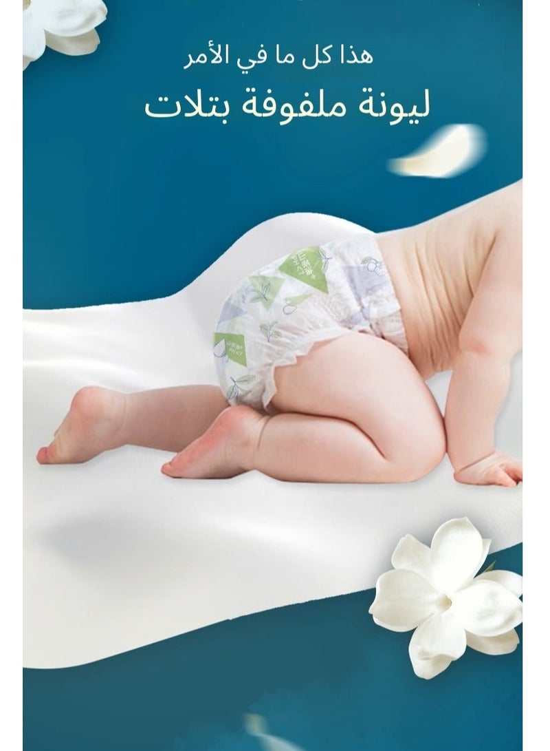 huaxiang Anti-Rash Baby Diapers for Sensitive Skin, Size 2 (3–8kg), 50 Count – Ultra Soft, Breathable & Leakproof - Image 2