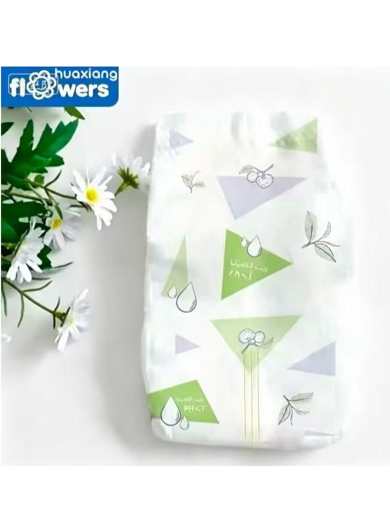 huaxiang Anti-Rash Baby Diapers for Sensitive Skin, Size 2 (3–8kg), 50 Count – Ultra Soft, Breathable & Leakproof - Image 1