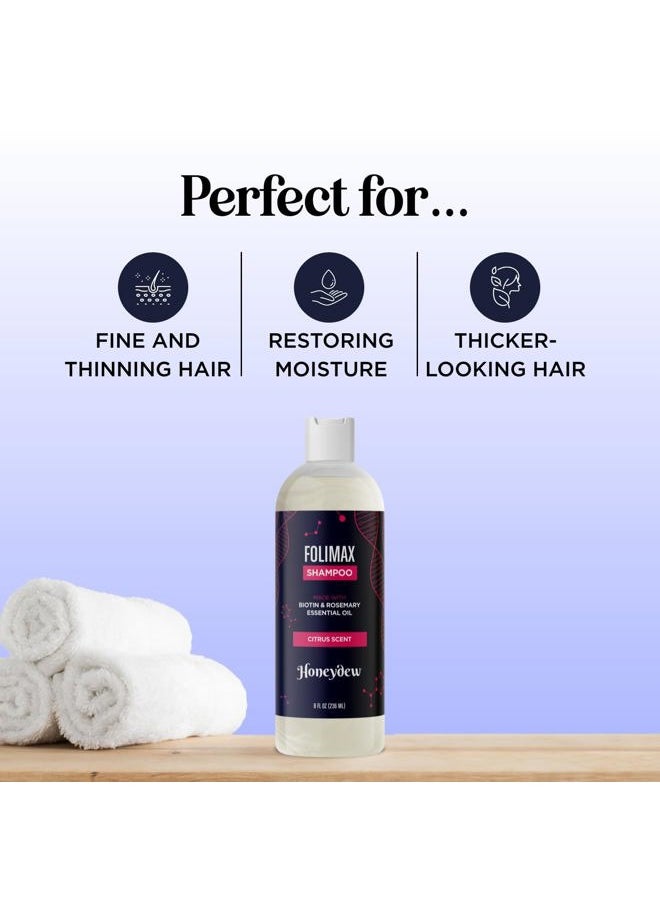 Honeydew - Biotin and Rosemary Shampoo for Thinning Hair - Sulfate Free Biotin Shampoo for Men with Hair Thickening Essential Oils - Deep Cleansing Volumizing Shampoo for Thin Hair with Zinc and Tea Tree Oil - Image 1