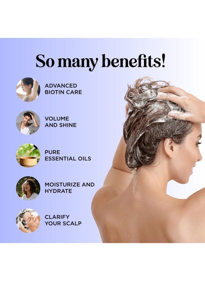 Honeydew - Biotin and Rosemary Shampoo for Thinning Hair - Sulfate Free Biotin Shampoo for Men with Hair Thickening Essential Oils - Deep Cleansing Volumizing Shampoo for Thin Hair with Zinc and Tea Tree Oil - Image 1