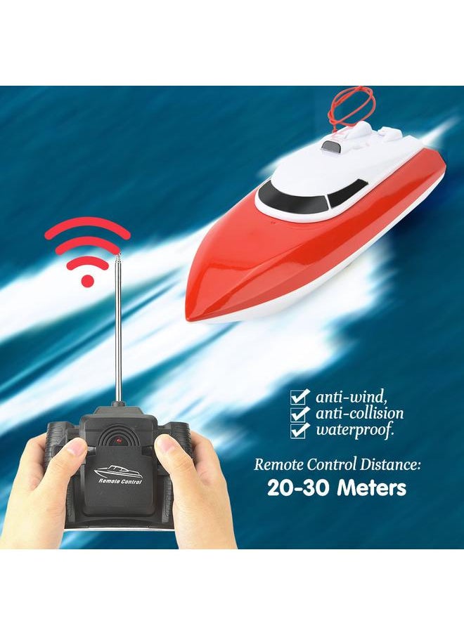 Thoraya - 2.4GHz RC Remote Control Boat Speedboat Toy Model Water Speed Boat  (Red) - Image 1
