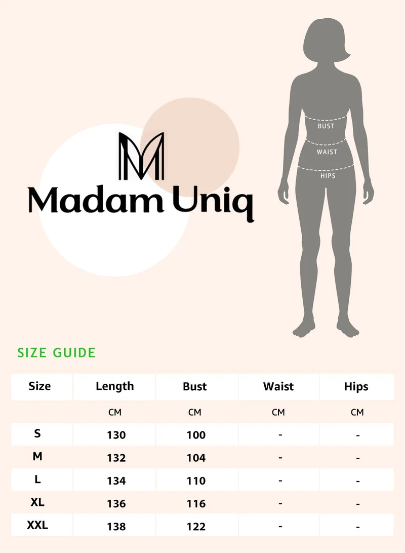 Madam Uniq Light - Blue Two - Piece Set: Maxi Dress with Embellished Long Duster Coat