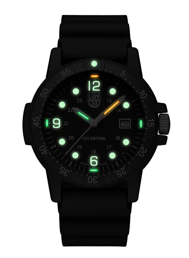 لومينكس ساعة يد رجالية تناظرية مستديرة من البولي يوريثان . -  مم - Image 2