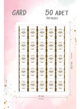 HSN Hand Made Handmade Product Label 50 Pieces 4X6CM Cardboard  - Image 2