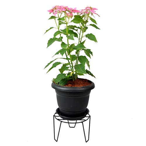 D&V ENGINEERING - Creative in innovation D&V Engineering Iron Plant Stand for Balcony and Garden | Indoor or Outdoor Flower Pot Stand for Living Room | Planter Stand for Balcony | 50kg Weight Capacity | Pack of 3, Black - Image 4