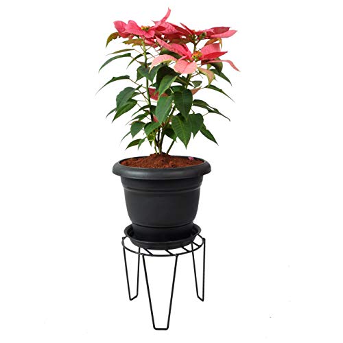 D&V ENGINEERING - Creative in innovation D&V Engineering Iron Plant Stand for Balcony and Garden | Indoor or Outdoor Flower Pot Stand for Living Room | Planter Stand for Balcony | 50kg Weight Capacity | Pack of 3, Black - Image 5