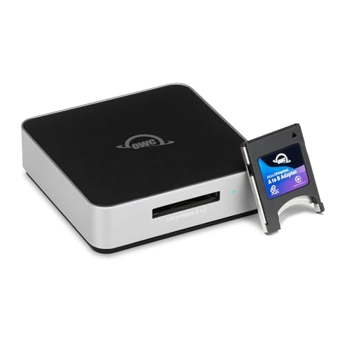 OWC Atlas USB4 CFexpress 40 Type B Card Reader 40Gbs USB4 USBC Port Bus Powered Includes Type AB Adapter for Fast ingest of Type A Cards Up to 5000MBs RealWorld Speed USBC Cable - Image 1