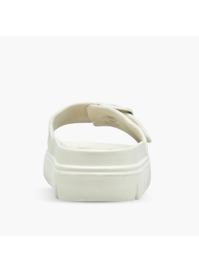 Flora Bella By Shoexpress Women Buckle Detail Slip-On Sandals - Image 4