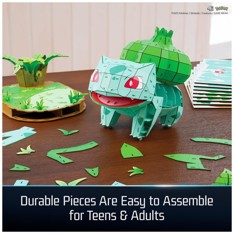 4D Build, PokÃ©mon Bulbasaur 3D Model Kit, PokÃ©mon Figure, Kanto First Partner Collection, Desk DÃ©cor, 195 Pieces, Gift Ideas for Ages 12 & Up - Image 4