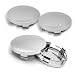 winterrock 4PCS Car Wheel Center Caps ABS Snapin Auto Wheel Center Hub Caps 236 OD 22 ID Vehicle Rim Hub Caps AntiFall Protective Cover Universal for Car SUV Sedan Truck Silver - Image 2