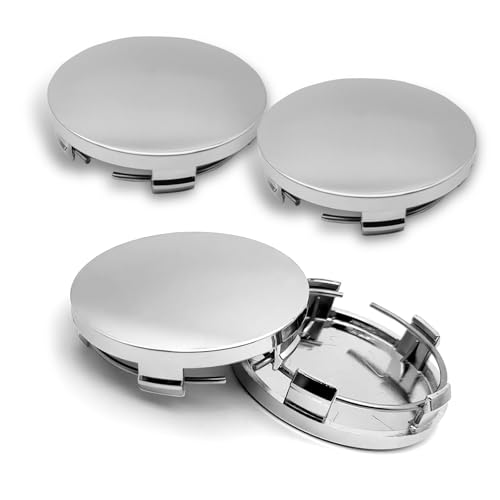 winterrock 4PCS Car Wheel Center Caps ABS Snapin Auto Wheel Center Hub Caps 236 OD 22 ID Vehicle Rim Hub Caps AntiFall Protective Cover Universal for Car SUV Sedan Truck Silver - Image 1