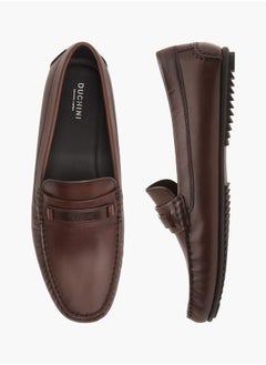 DUCHINI Mens Solid Slip-On Moccasins  - Image 2