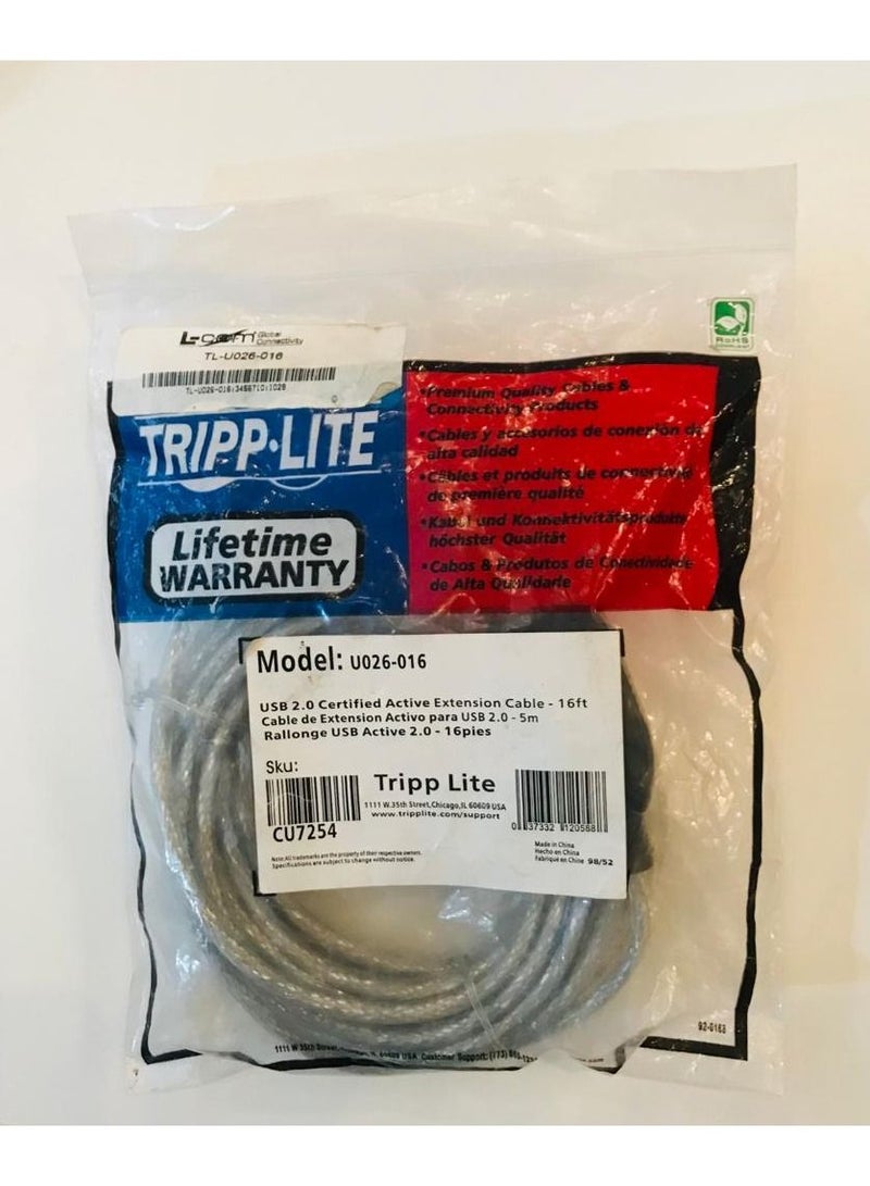 Tripp Lite كابل تمديد نشط USB 2.0 نوع A ذكر/أنثى 16 قدم (5.0 متر) - Image 4