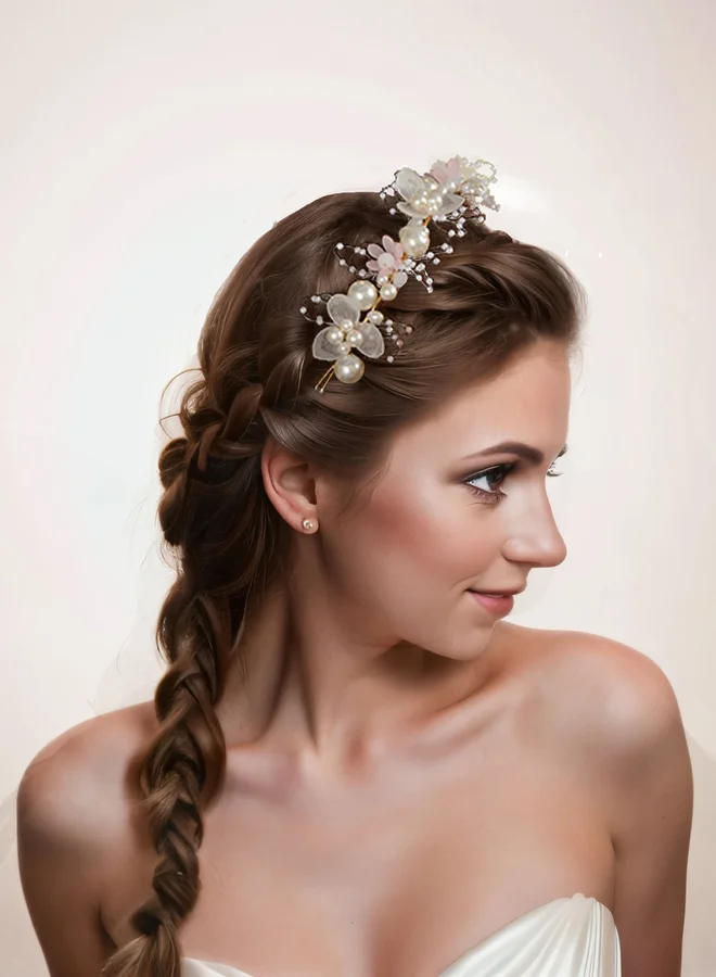 تايك تو Floral Forest-Style Bridal Headpiece