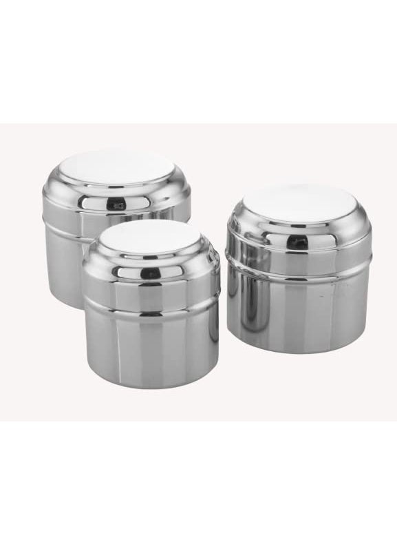 Expresso - Expresso Stainless Steel Stackable Small/Mini Box Dabba/Container/Storage Box, Capacity-120ml/150ml/180ml, Set of 3 - Image 1